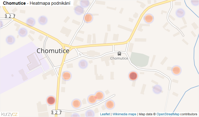 Mapa Chomutice - Firmy v části obce.