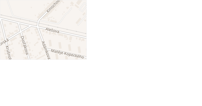 Alešova v obci Chomutov - mapa ulice