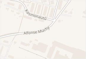 Alfonse Muchy v obci Chomutov - mapa ulice