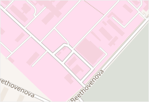 Beethovenova v obci Chomutov - mapa ulice