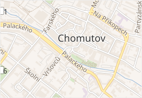 Chelčického v obci Chomutov - mapa ulice