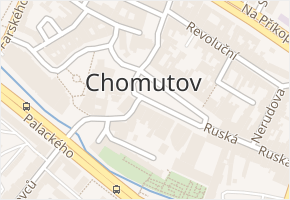 Chomutov v obci Chomutov - mapa části obce