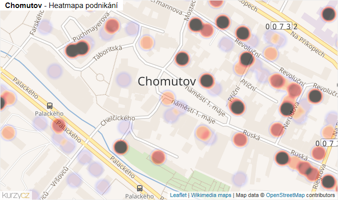 Mapa Chomutov - Firmy v části obce.