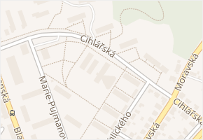 Cihlářská v obci Chomutov - mapa ulice