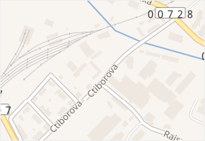 Ctiborova v obci Chomutov - mapa ulice