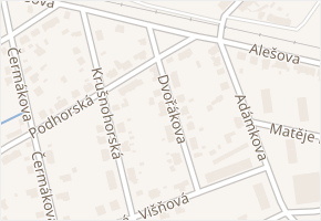 Dvořákova v obci Chomutov - mapa ulice