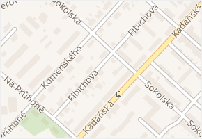 Fibichova v obci Chomutov - mapa ulice