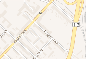 Fügnerova v obci Chomutov - mapa ulice