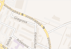 Grégrova v obci Chomutov - mapa ulice