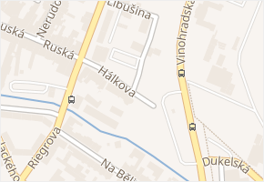Hálkova v obci Chomutov - mapa ulice
