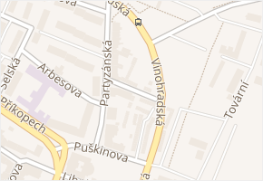 Heydukova v obci Chomutov - mapa ulice