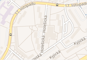 Holešická v obci Chomutov - mapa ulice