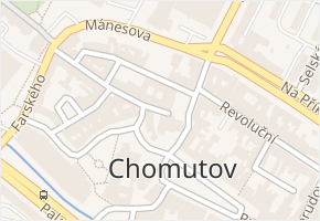 Husovo náměstí v obci Chomutov - mapa ulice