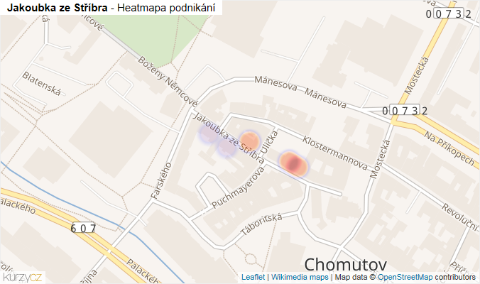 Mapa Jakoubka ze Stříbra - Firmy v ulici.