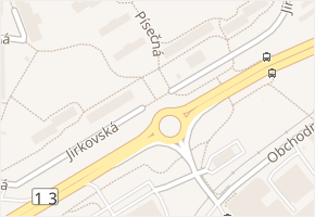 Jirkovská v obci Chomutov - mapa ulice