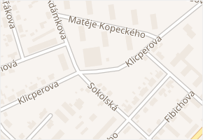 Klicperova v obci Chomutov - mapa ulice