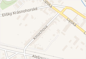 Kmochova v obci Chomutov - mapa ulice