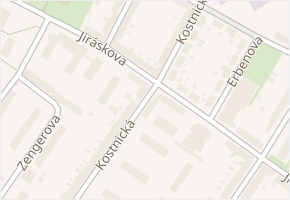Kostnická v obci Chomutov - mapa ulice