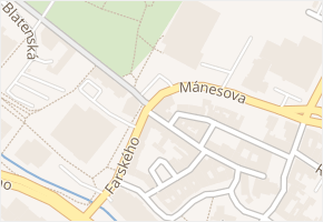 Mánesova v obci Chomutov - mapa ulice