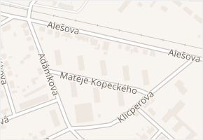 Matěje Kopeckého v obci Chomutov - mapa ulice