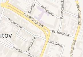Na Příkopech v obci Chomutov - mapa ulice