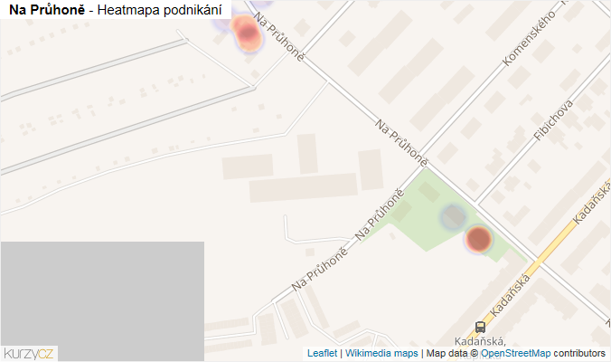 Mapa Na Průhoně - Firmy v ulici.