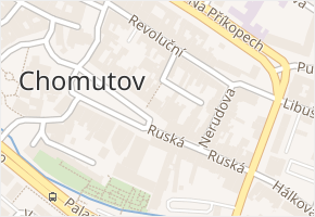 náměstí 1. Máje v obci Chomutov - mapa ulice