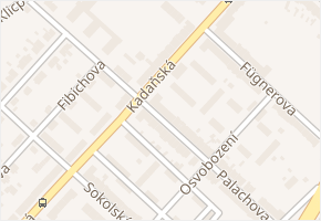 Palachova v obci Chomutov - mapa ulice