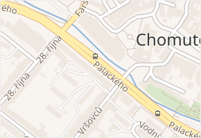 Palackého v obci Chomutov - mapa ulice