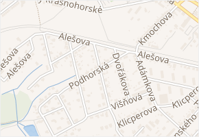 Podhorská v obci Chomutov - mapa ulice