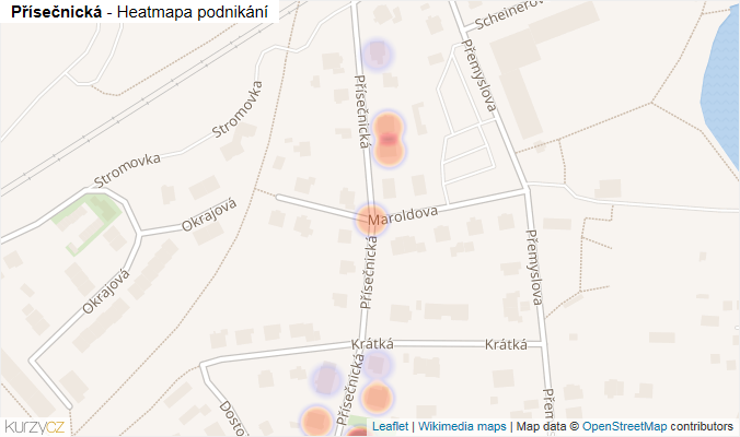 Mapa Přísečnická - Firmy v ulici.