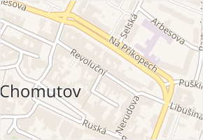 Revoluční v obci Chomutov - mapa ulice