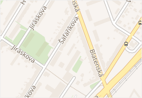 Šafaříkova v obci Chomutov - mapa ulice
