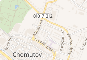 Sklepní v obci Chomutov - mapa ulice