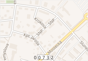 SNP v obci Chomutov - mapa ulice