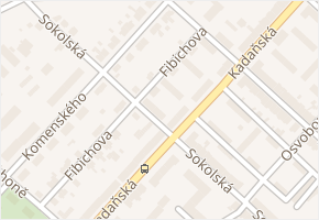 Sokolská v obci Chomutov - mapa ulice