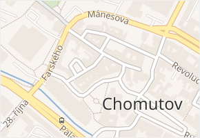 Táboritská v obci Chomutov - mapa ulice