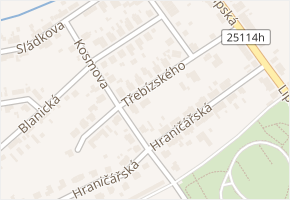 Třebízského v obci Chomutov - mapa ulice