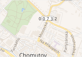 Tyršova v obci Chomutov - mapa ulice