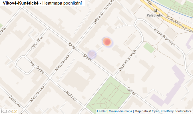 Mapa Vikové-Kunětické - Firmy v ulici.