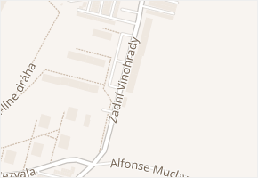 Zadní Vinohrady v obci Chomutov - mapa ulice
