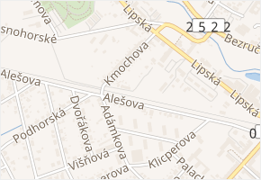 Železniční v obci Chomutov - mapa ulice
