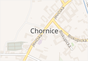 Chornice v obci Chornice - mapa části obce