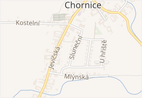 Sluneční v obci Chornice - mapa ulice