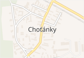 Choťánky v obci Choťánky - mapa části obce