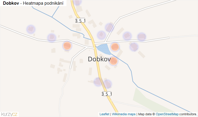 Mapa Dobkov - Firmy v části obce.