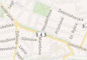 F. X. Šaldy v obci Chotěboř - mapa ulice