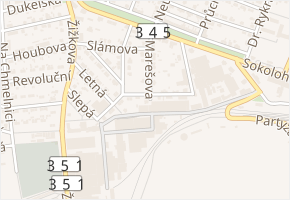 Hubáčkova v obci Chotěboř - mapa ulice