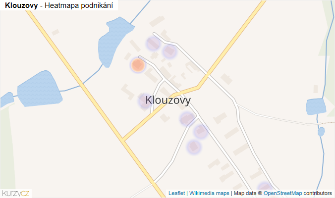 Mapa Klouzovy - Firmy v části obce.