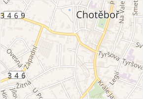 Krátká v obci Chotěboř - mapa ulice